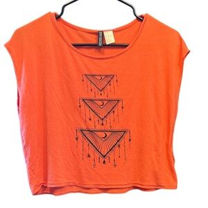 Divided by H&M Orange Oversized Cropped Top – Size Medium